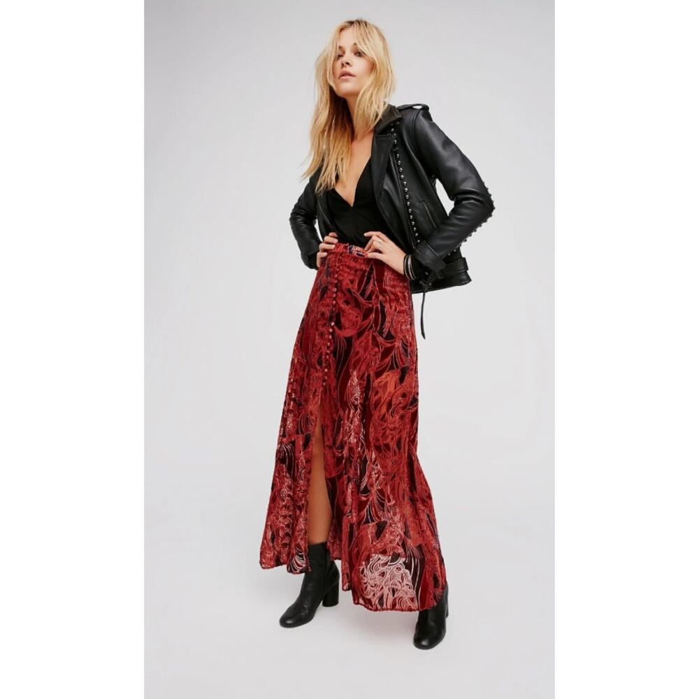 Free People Love so Right Burnout Maxi Skirt